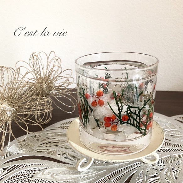 クリスマスジェルキャンドルホルダー