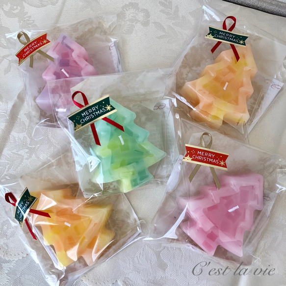 クリスマスツリーのアロマキャンドル